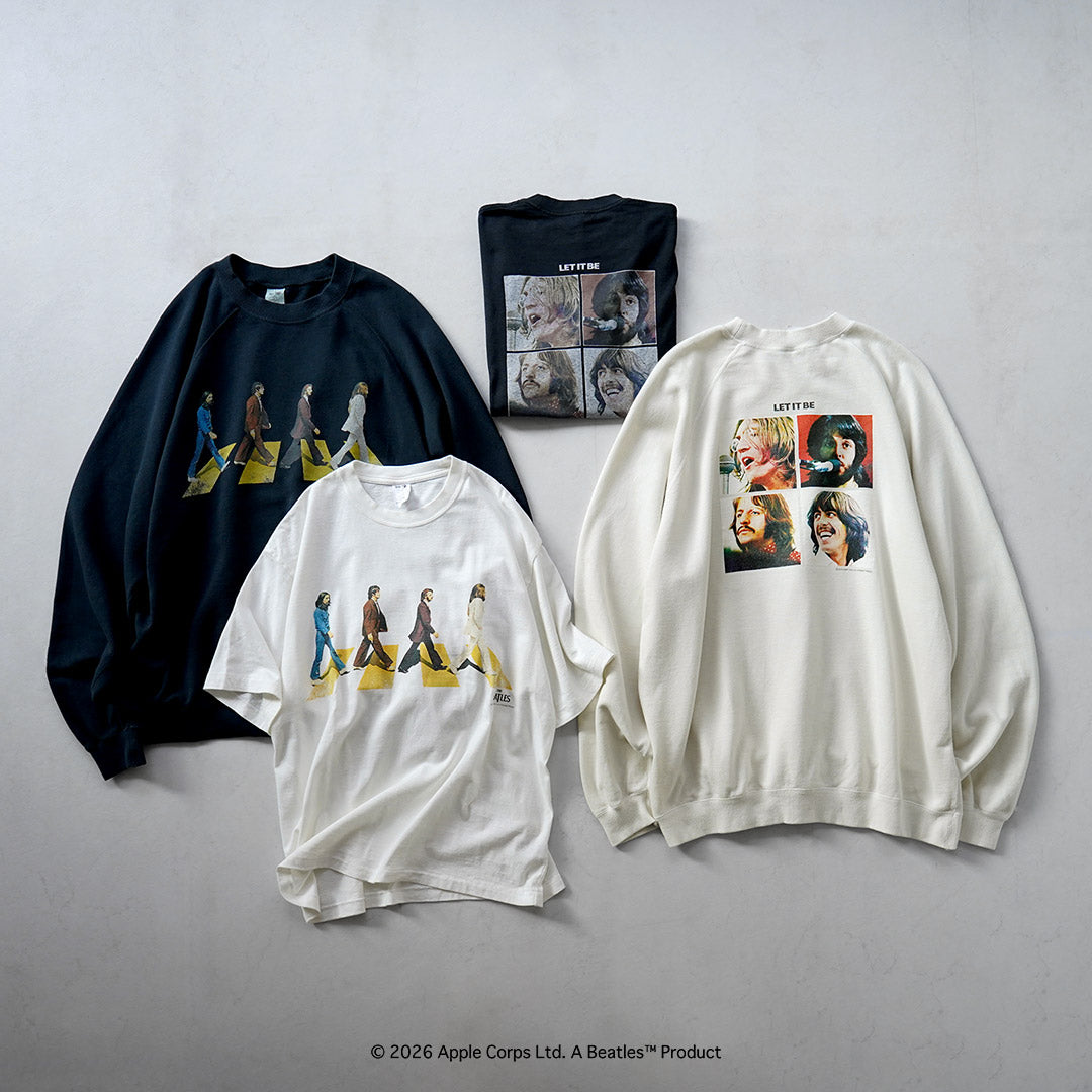 FREE RAGE / The Beatles × FREE RAGE Camiseta de manga corta de algodón reciclado último lanzamiento