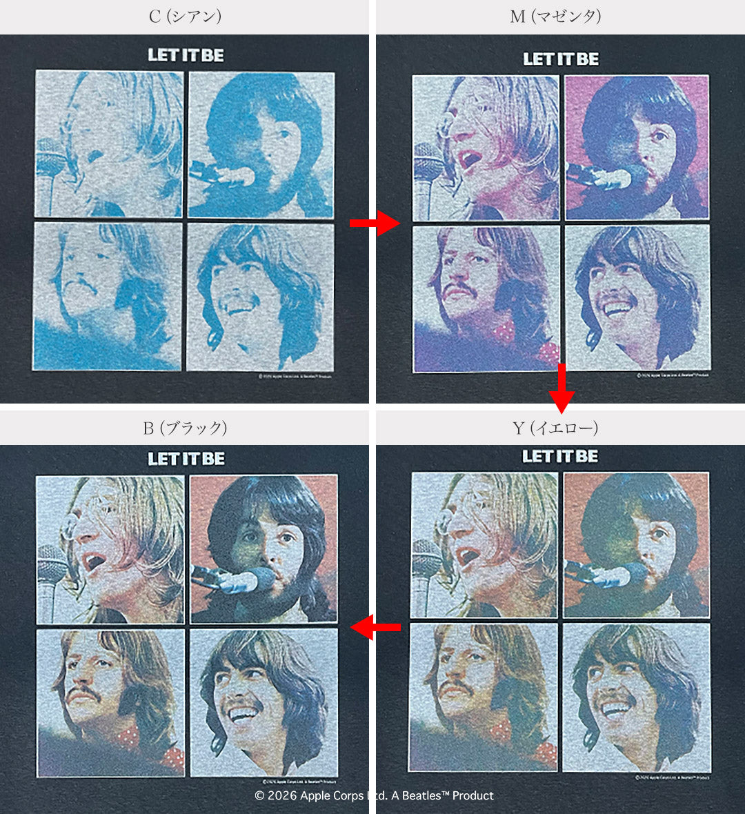 FREE RAGE / The Beatles × FREE RAGE Camiseta de manga corta de algodón reciclado último lanzamiento