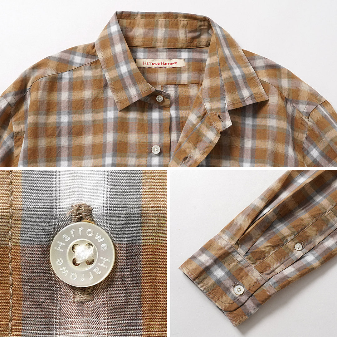HARROWE HARROWE / Check Regular-Collar Shirt