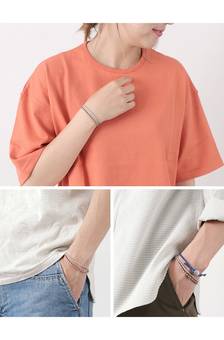 Bracelet phadua / double brin avec cordon ciré en argent