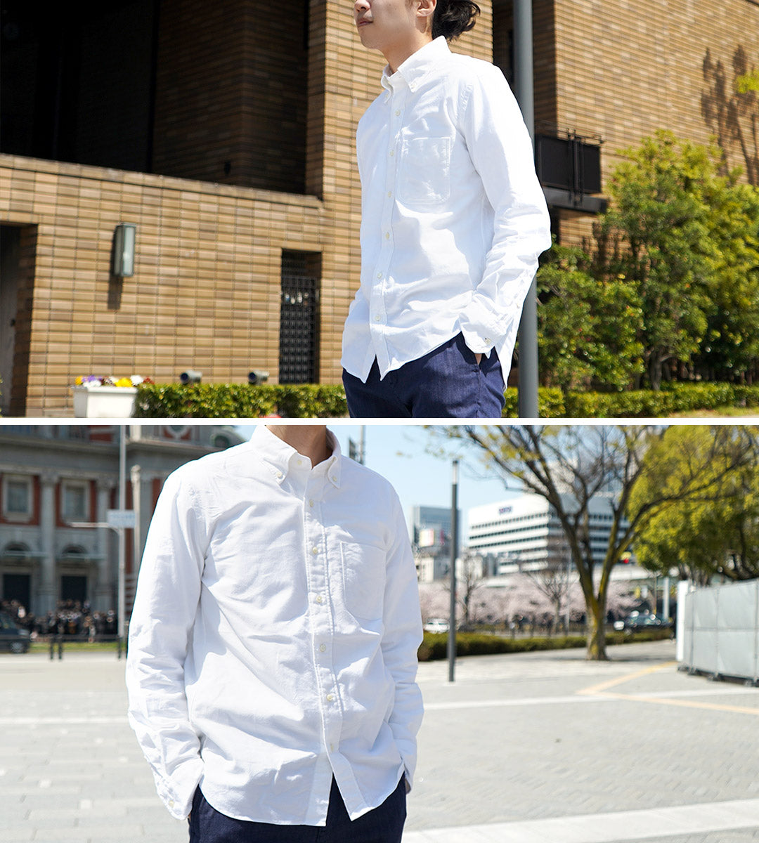 ROCOCO / Camisa con botones estándar Oxford premium