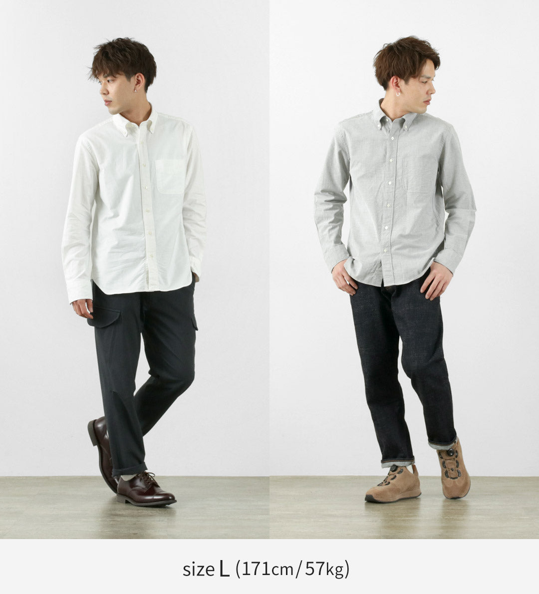 ROCOCO / Camisa con botones estándar Oxford premium