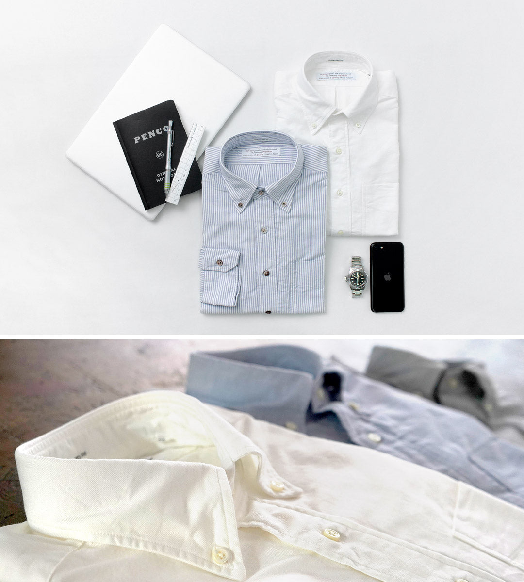ROCOCO / Camisa con botones estándar Oxford premium