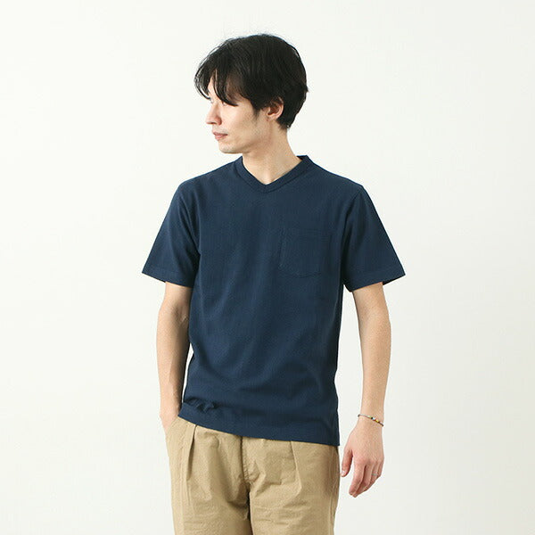 BARNS / BR-1101 Loopwheel Jersey Manches Courtes Col en V