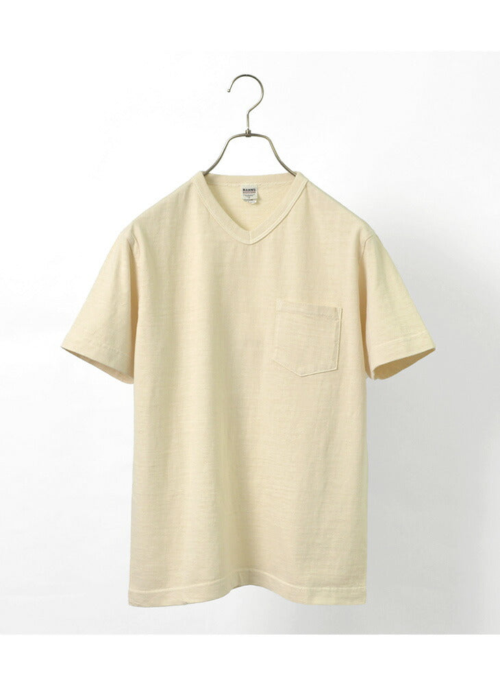 BARNS / BR-1101 Loopwheel Jersey Manches Courtes Col en V