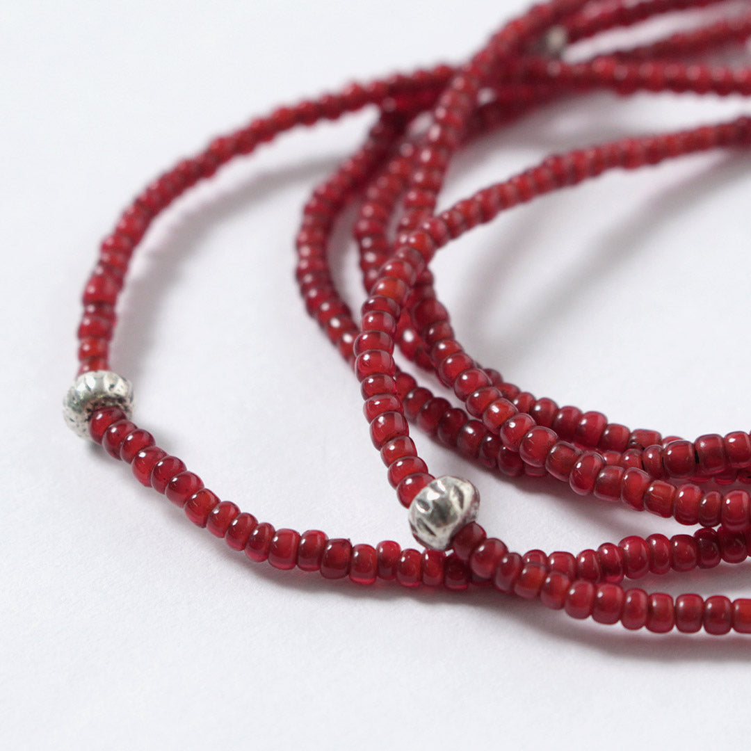 phaduA / Collier de perles antiques coeur blanc