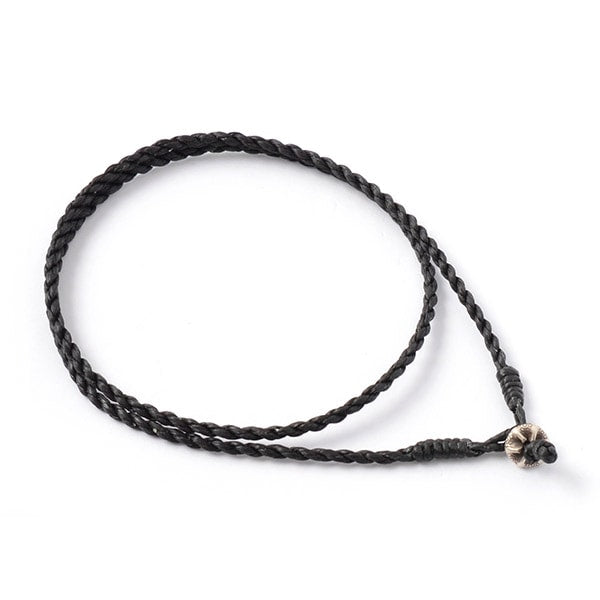 Collier de tour de cou en argent Phadua / cordon de cire