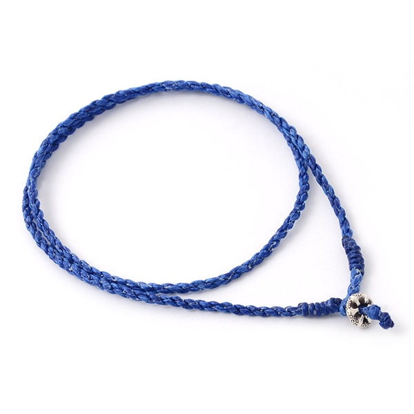 Collier de tour de cou en argent Phadua / cordon de cire