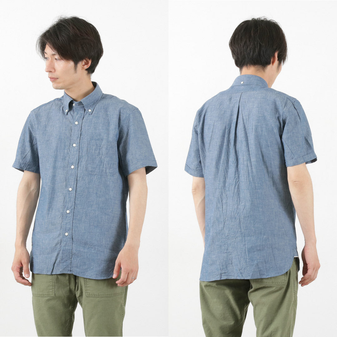 Camisa con botones de manga corta ROCOCO / Selvage Chambray