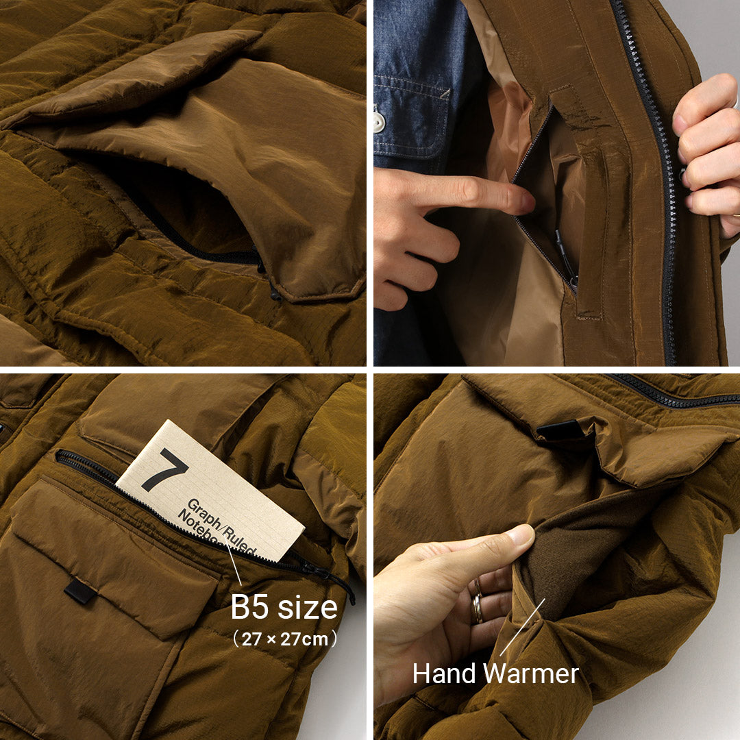 WHITE MOUNTAINEERING / TAION 콜라보레이션 립스톱 다운 재킷