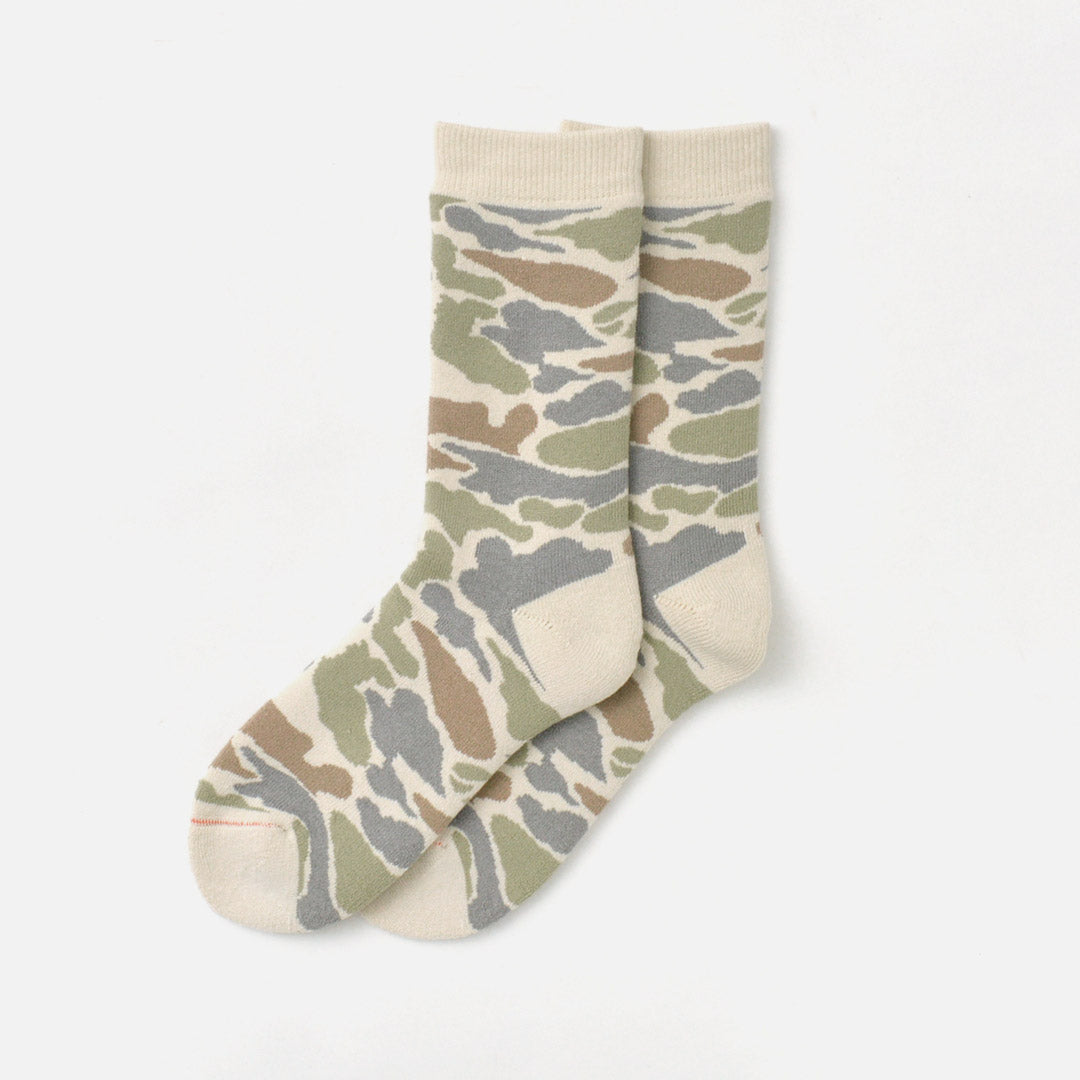 ROTOTO / R1339 Pile Camo Crew Socks