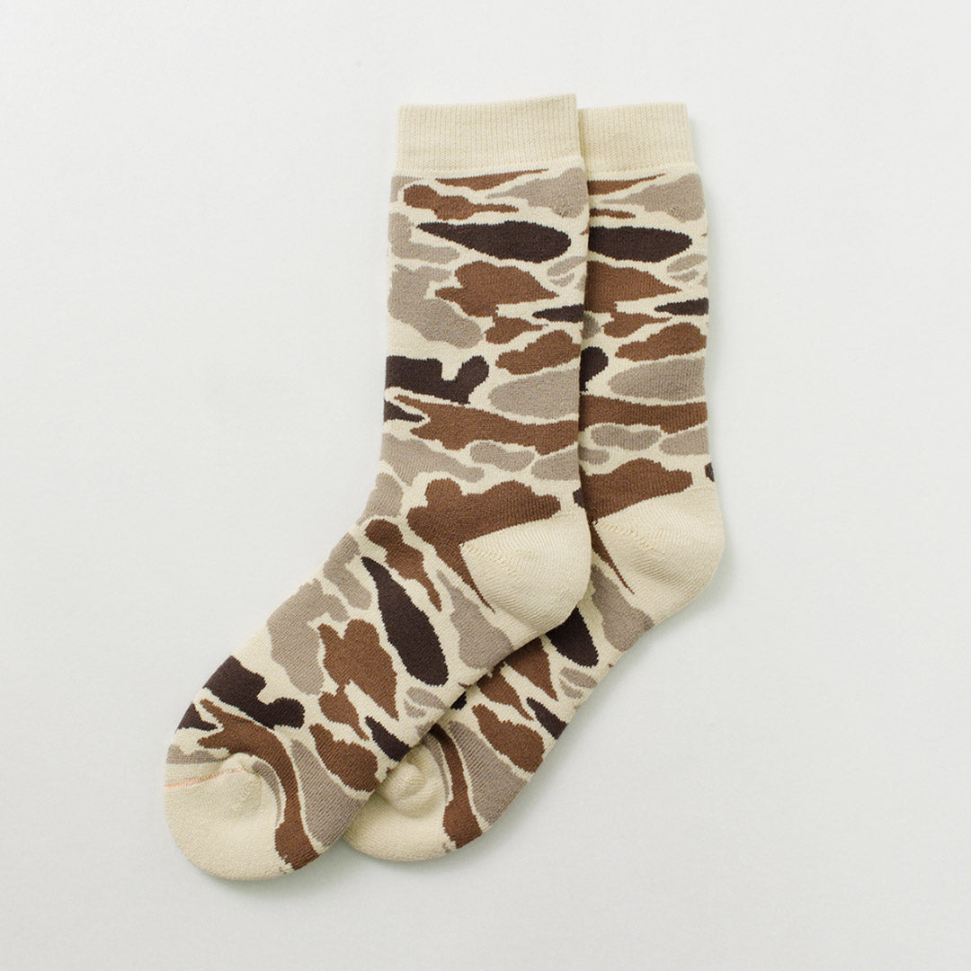 ROTOTO / R1339 Pile Camo Crew Socks