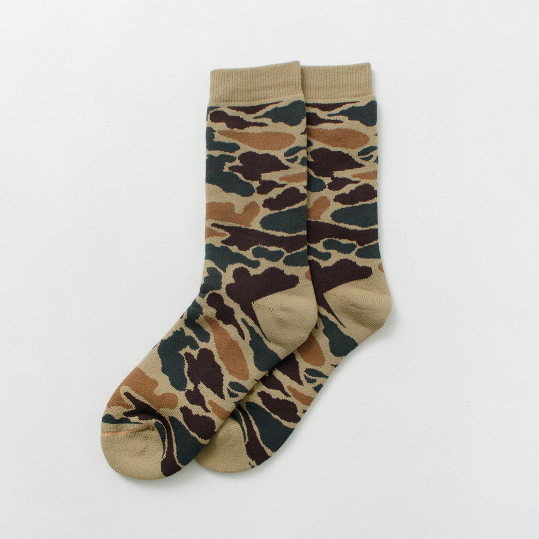 ROTOTO / R1339 Pile Camo Crew Socks