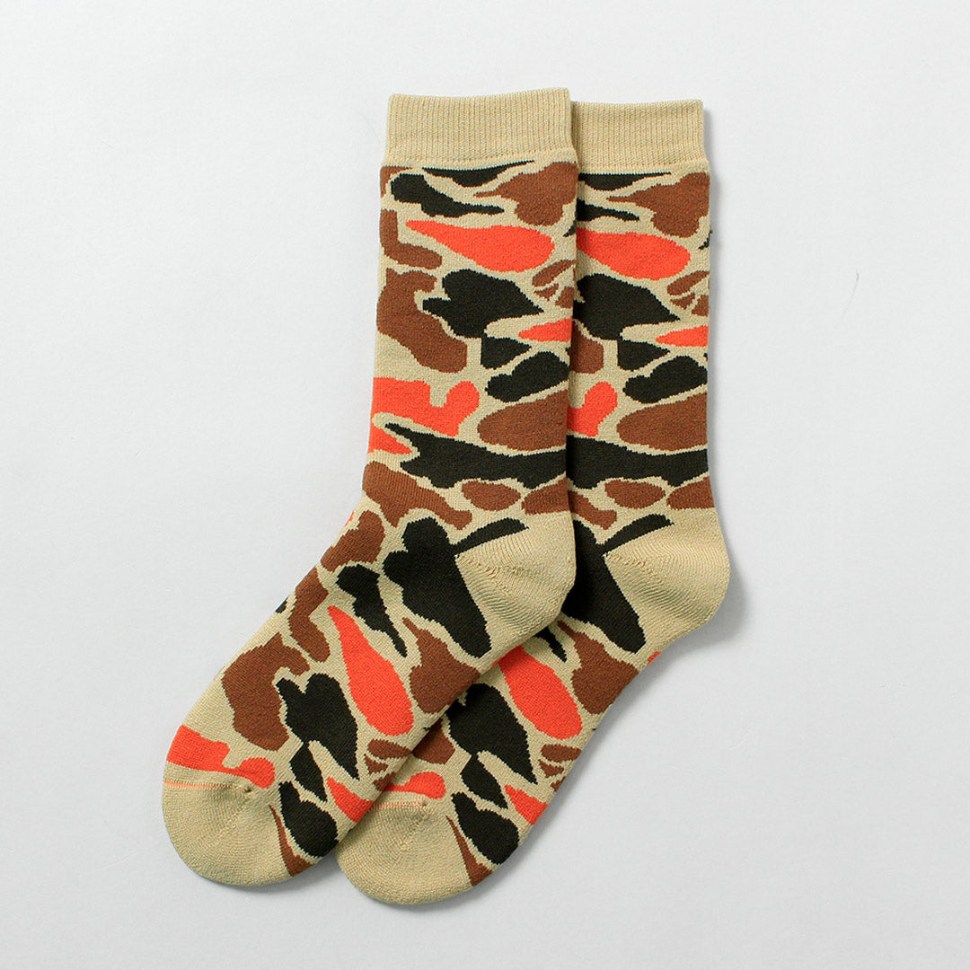 ROTOTO / R1339 Pile Camo Crew Socks