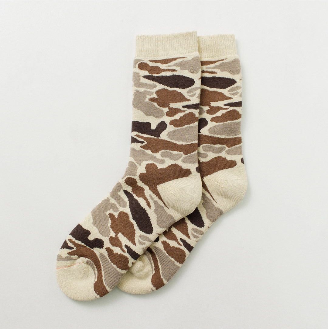ROTOTO / R1339 Pile Camo Crew Socks