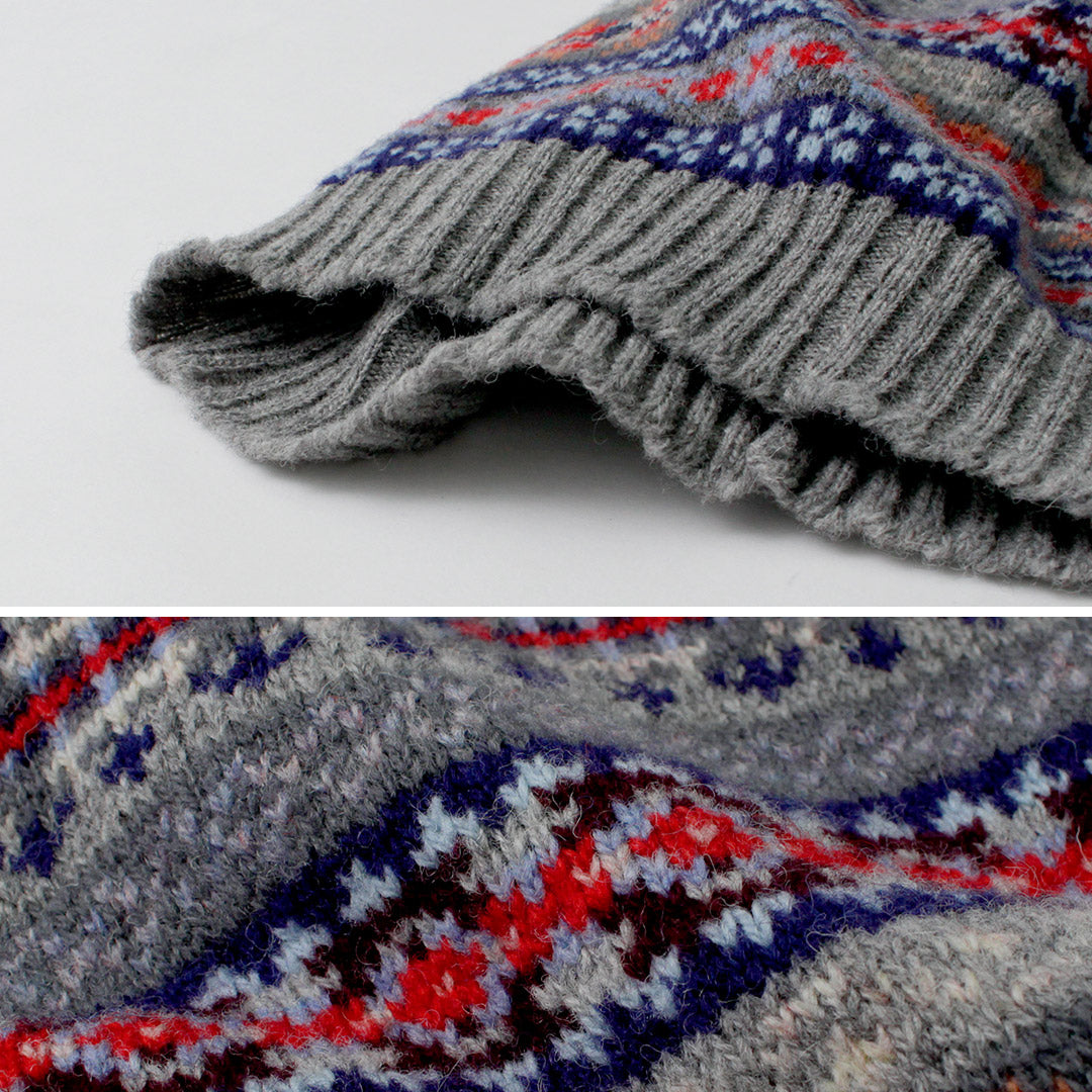 JAMIESONS / Gilet Col V Fair Isle