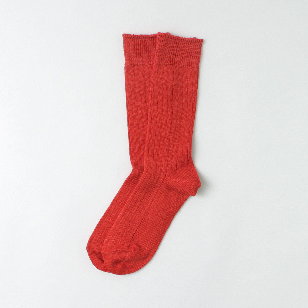 ROTOTO / R1461 Linen Cotton Ribbed Socks