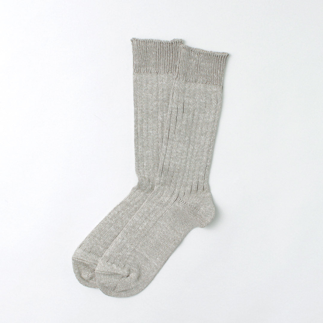 ROTOTO / R1461 Linen Cotton Ribbed Socks