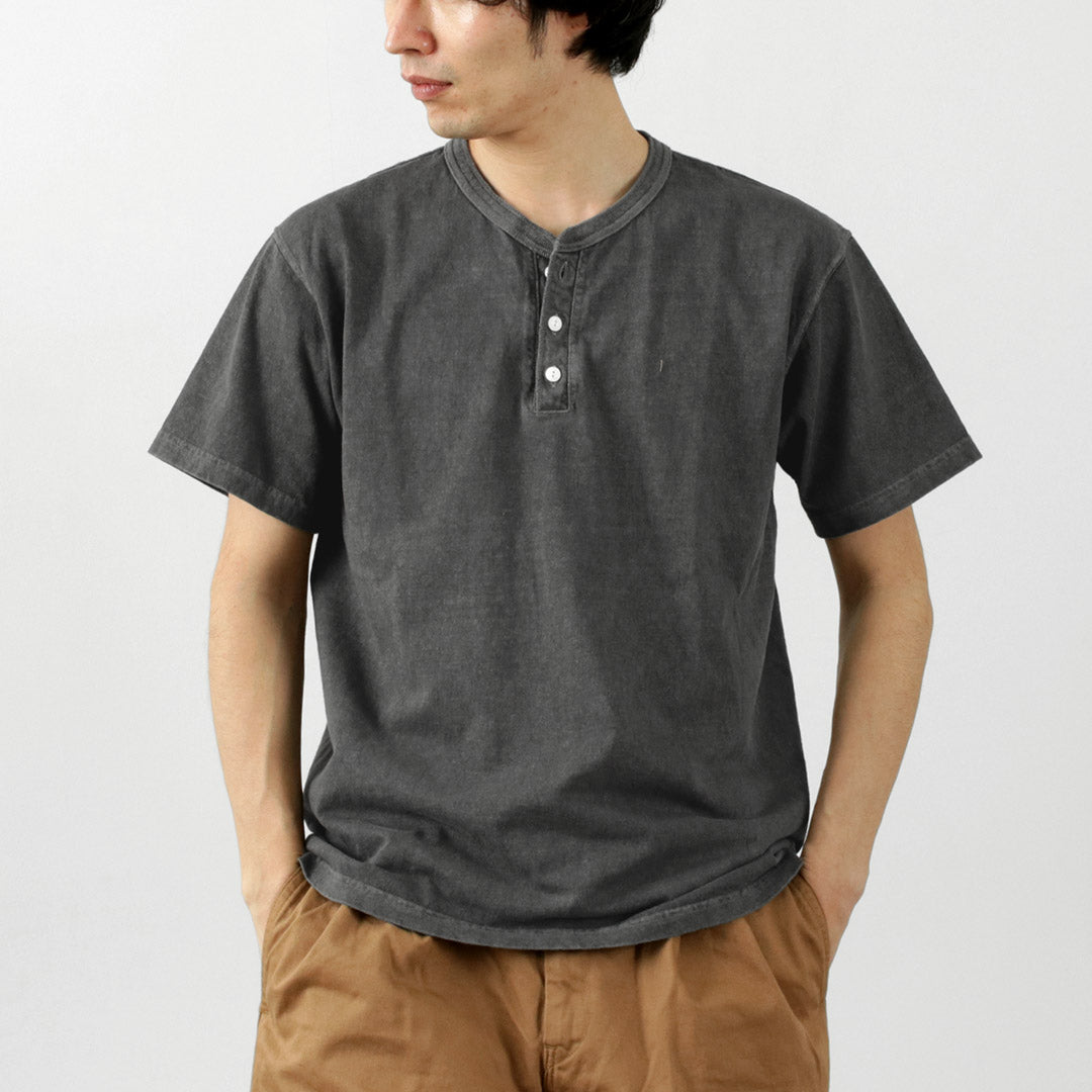 GOOD ON / Short-Sleeve Henley Neck T-Shirt