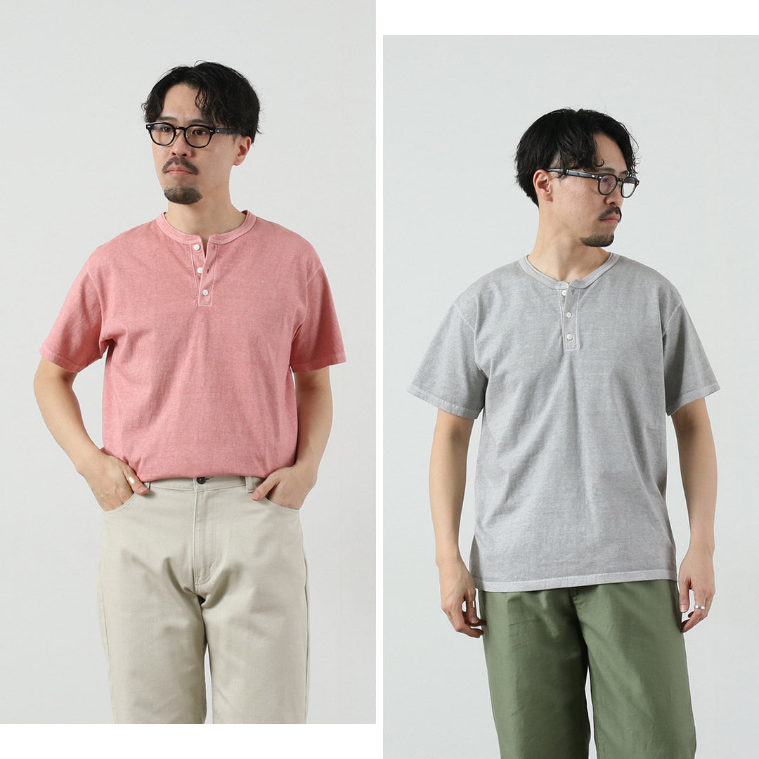 GOOD ON / 반팔 헨리넥 티셔츠