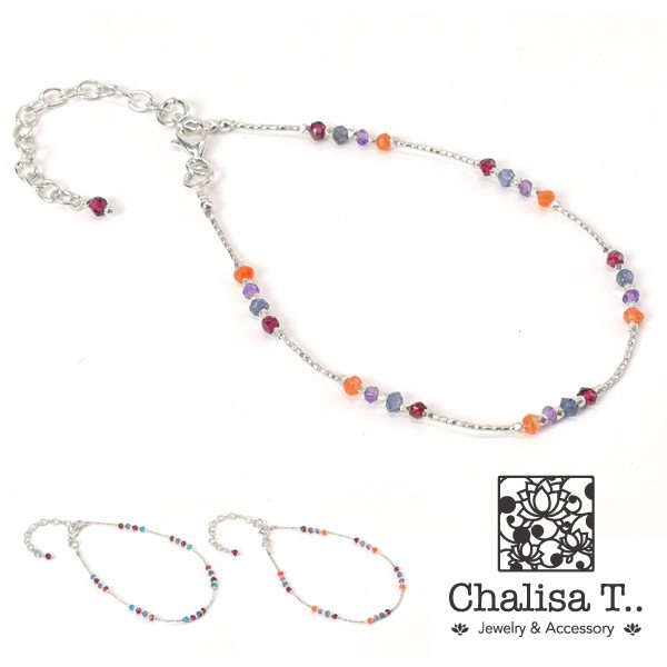Chalisa T .. / Tobillera de piedra natural