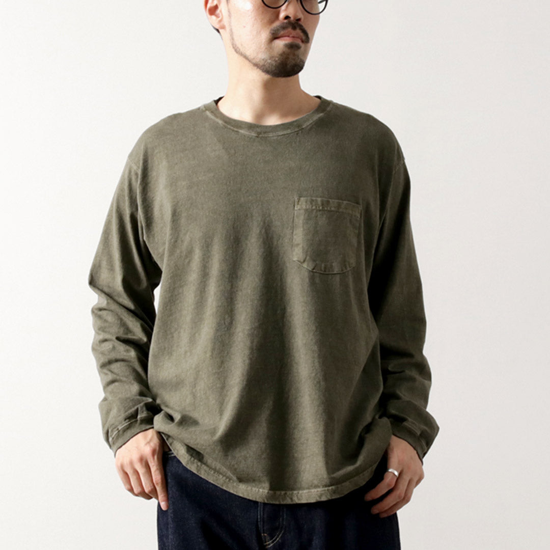 GOOD ON / Long Sleeve Pocket Crew Neck T-Shirt