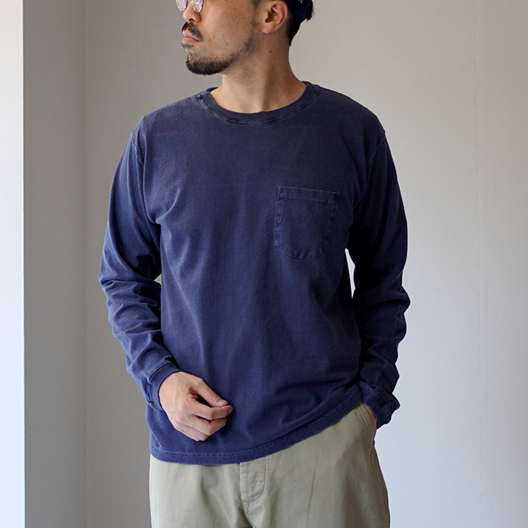 GOOD ON / Long Sleeve Pocket Crew Neck T-Shirt