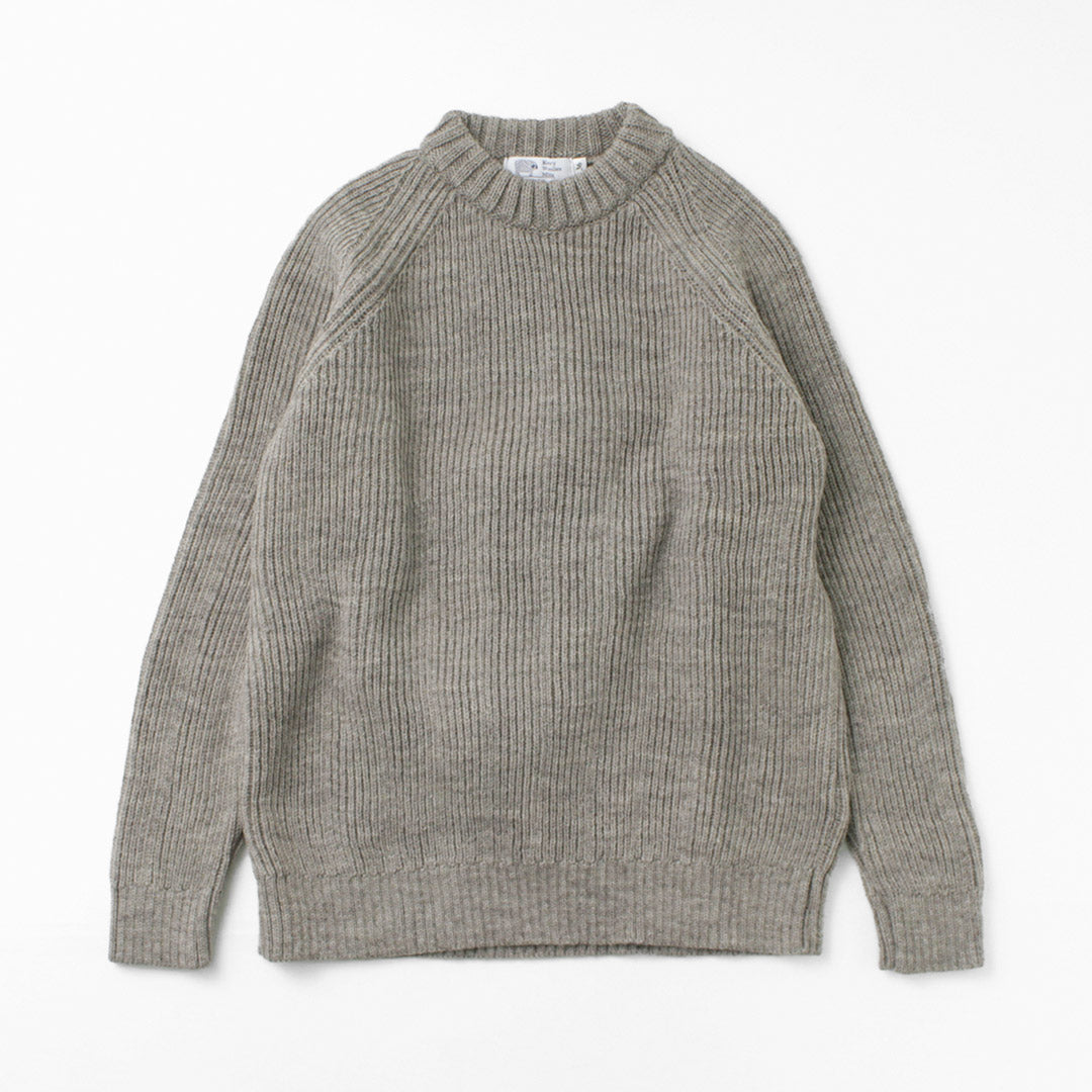 KERRY WOOLEN MILLS / 7G 1PLY 渔夫罗纹圆领针织衫
