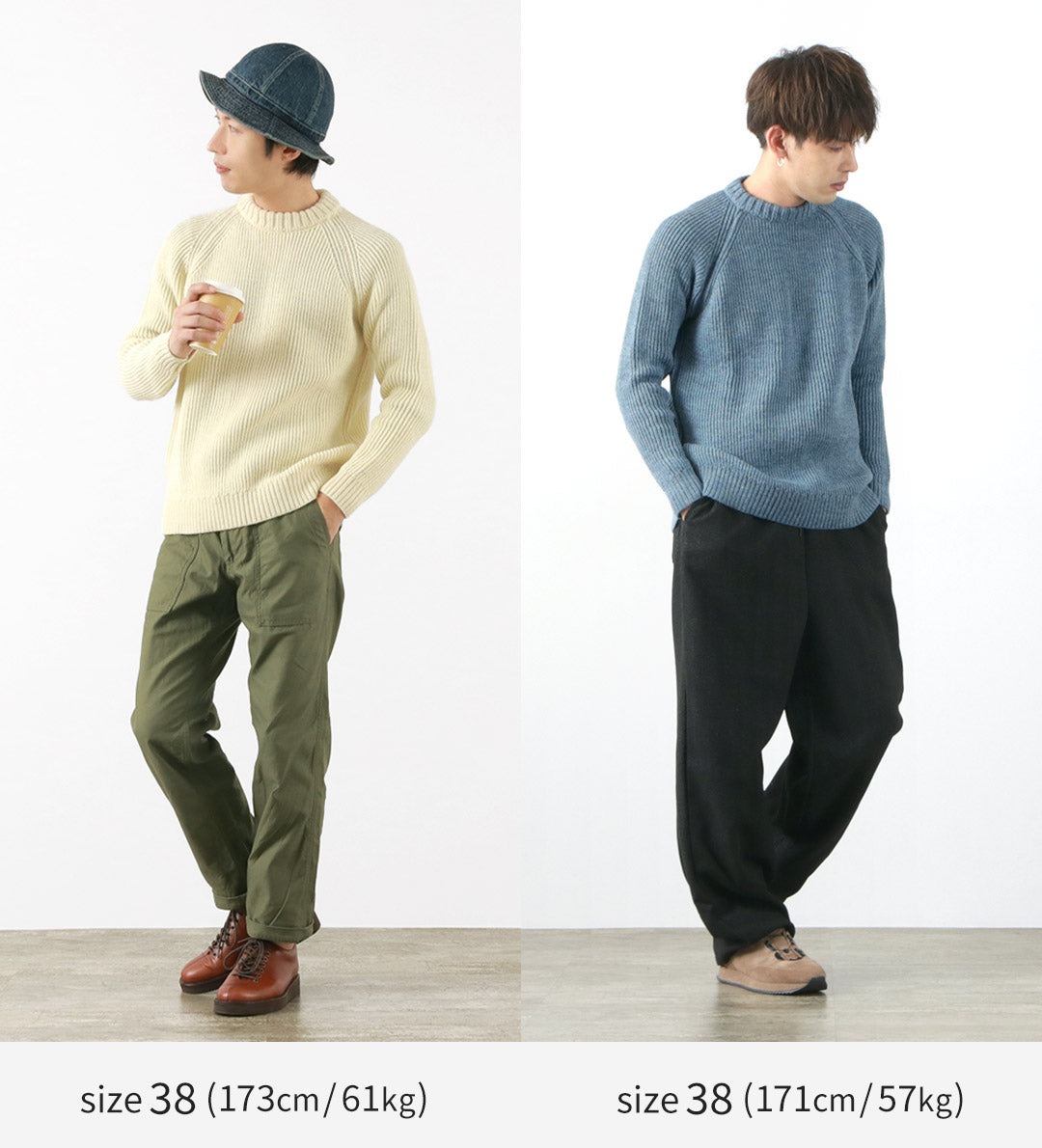 KERRY WOOLEN MILLS / 7G 1PLY 渔夫罗纹圆领针织衫