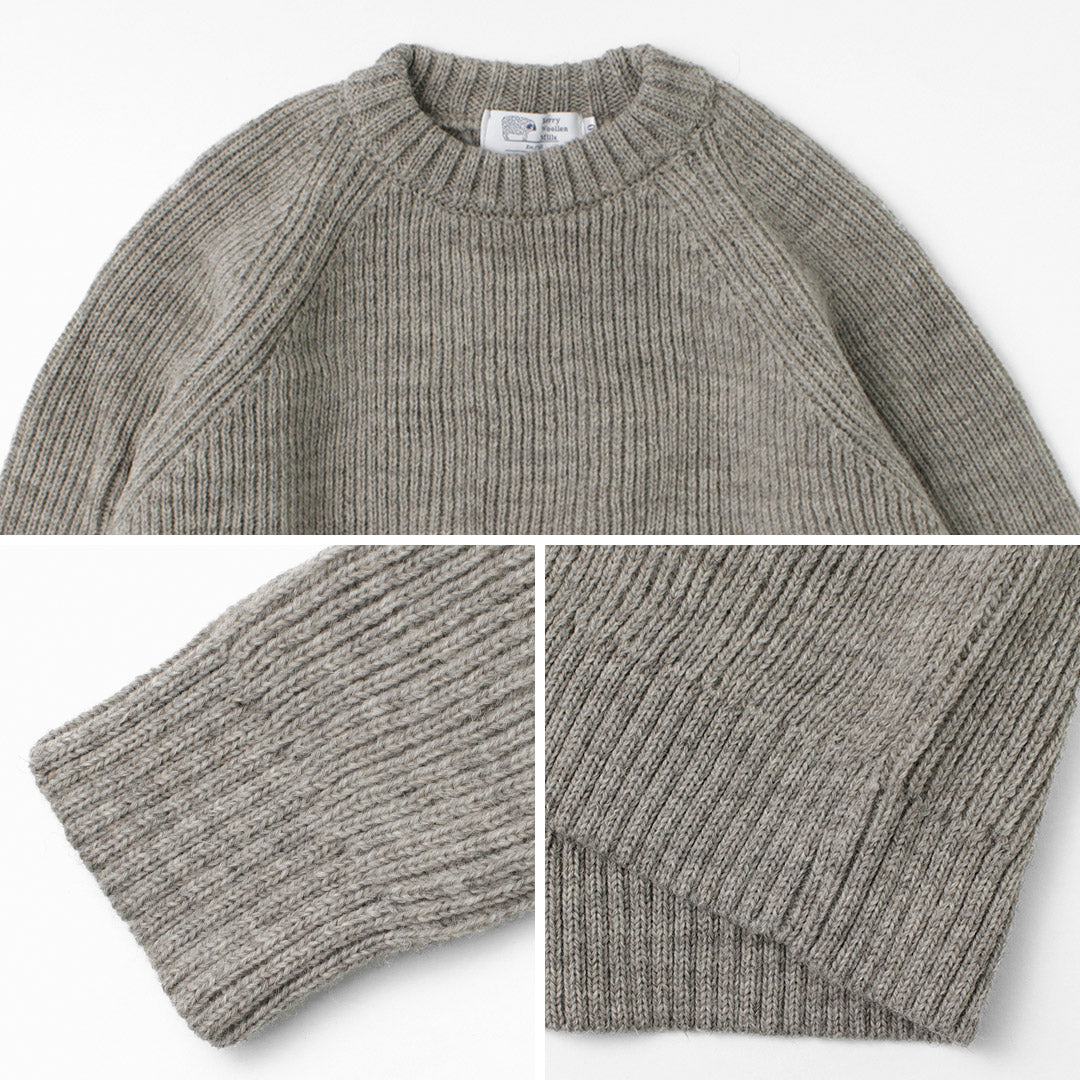 KERRY WOOLEN MILLS / 7G 1PLY 渔夫罗纹圆领针织衫