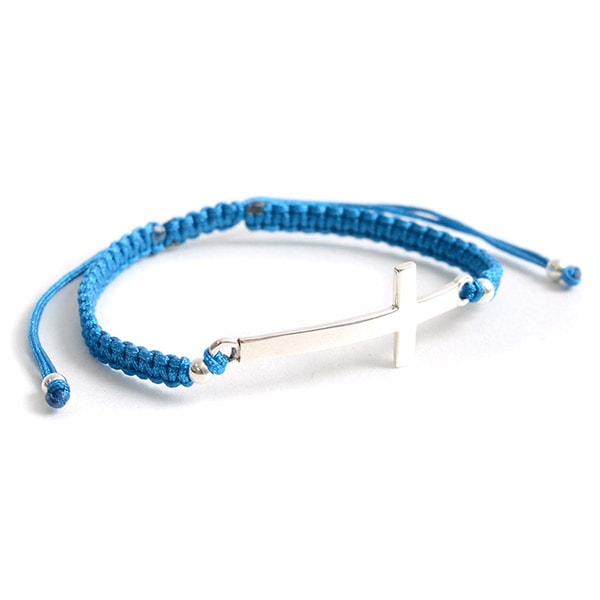 Chalisa T .. / Pulsera de cordón de muesca de plataforma plateada de plataforma
