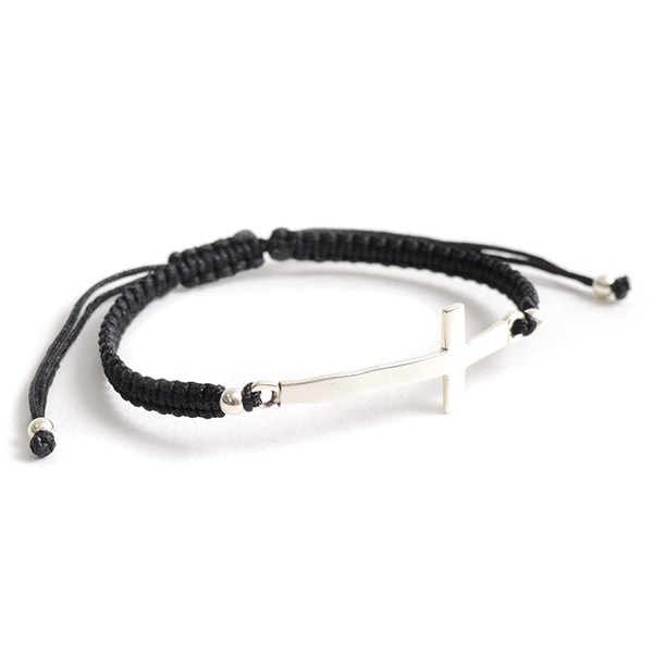 Chalisa T .. / Pulsera de cordón de muesca de plataforma plateada de plataforma