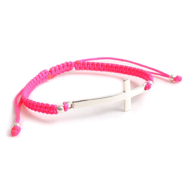 Chalisa T .. / Pulsera de cordón de muesca de plataforma plateada de plataforma