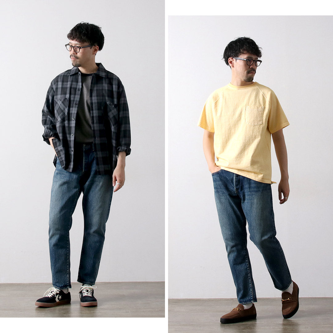 SANCA / 15.5 oz. Denim Tapered Used 5 Pocket Pants
