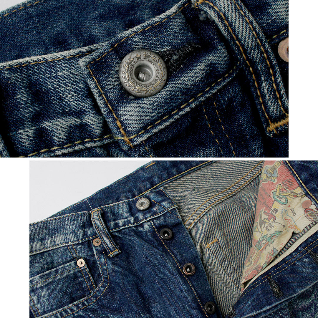 SANCA / 15.5 oz. Denim Tapered Used 5 Pocket Pants