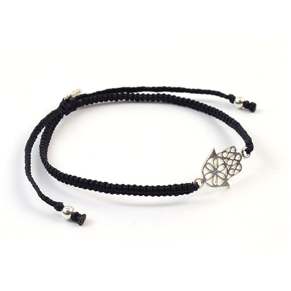 Pulsera de cordón anudado a mano de Chalisa T .. / Hamsa