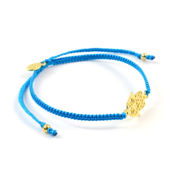Pulsera de cordón anudado a mano de Chalisa T .. / Hamsa