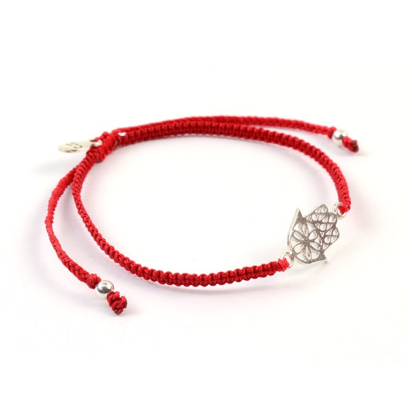 Pulsera de cordón anudado a mano de Chalisa T .. / Hamsa