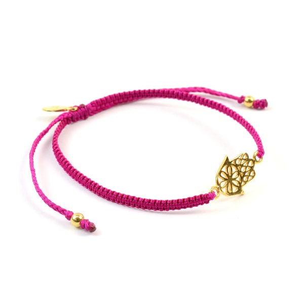 Pulsera de cordón anudado a mano de Chalisa T .. / Hamsa