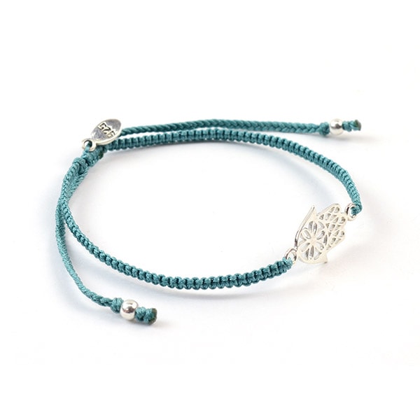Pulsera de cordón anudado a mano de Chalisa T .. / Hamsa