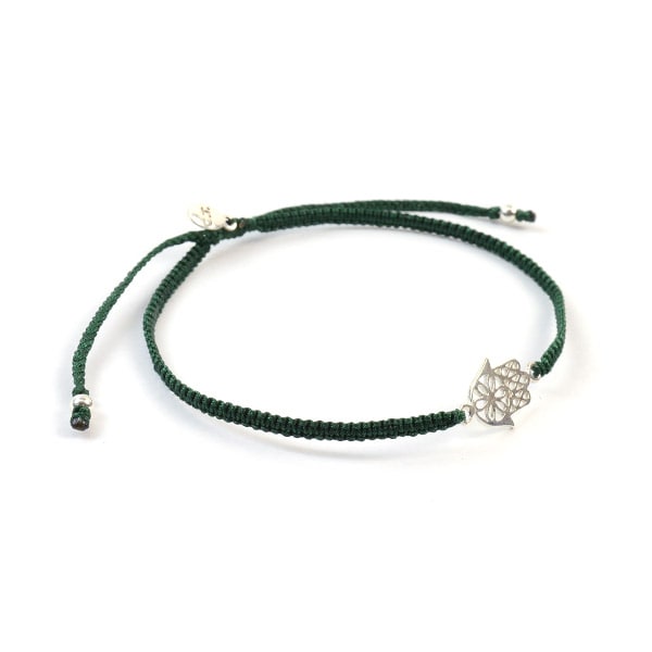 Chalisa T .. / Hamsa Tobre de cordón con muescas a mano