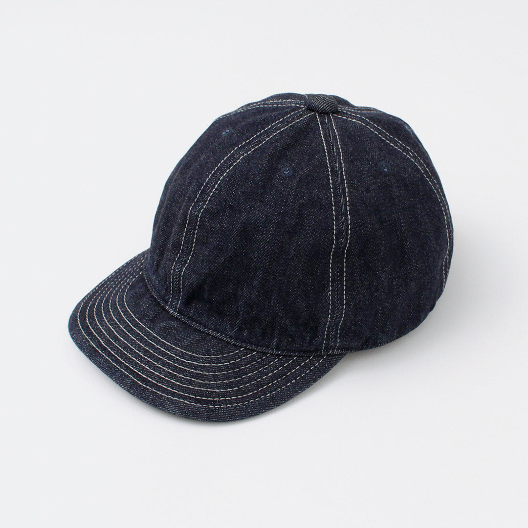 PLUS HAUT / Casquette en denim Selvage uni-lavé