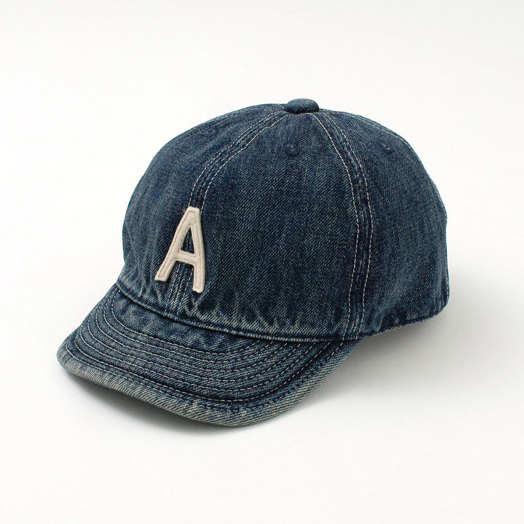 HIGHER / Casquette en denim Selvage avec insigne initiales