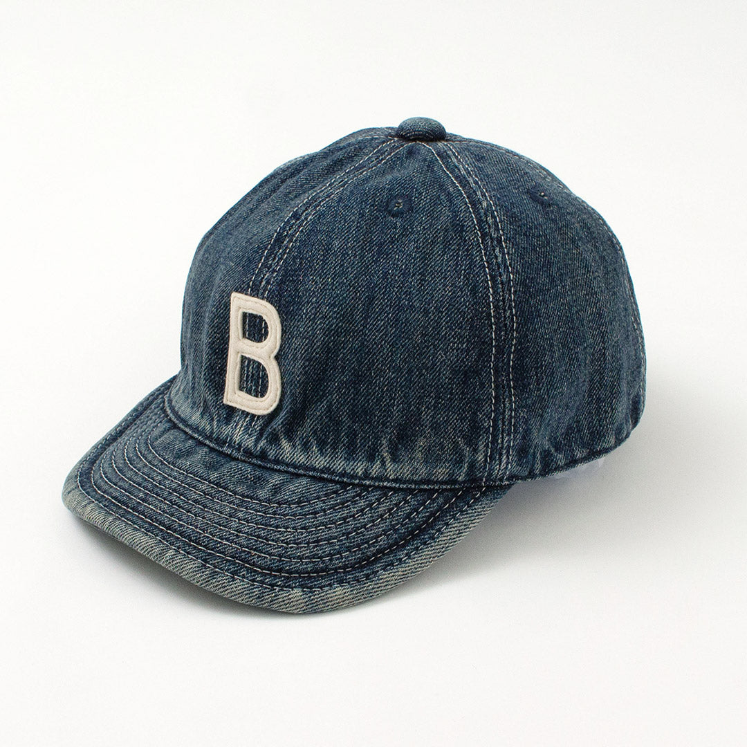 HIGHER / Casquette en denim Selvage avec insigne initiales
