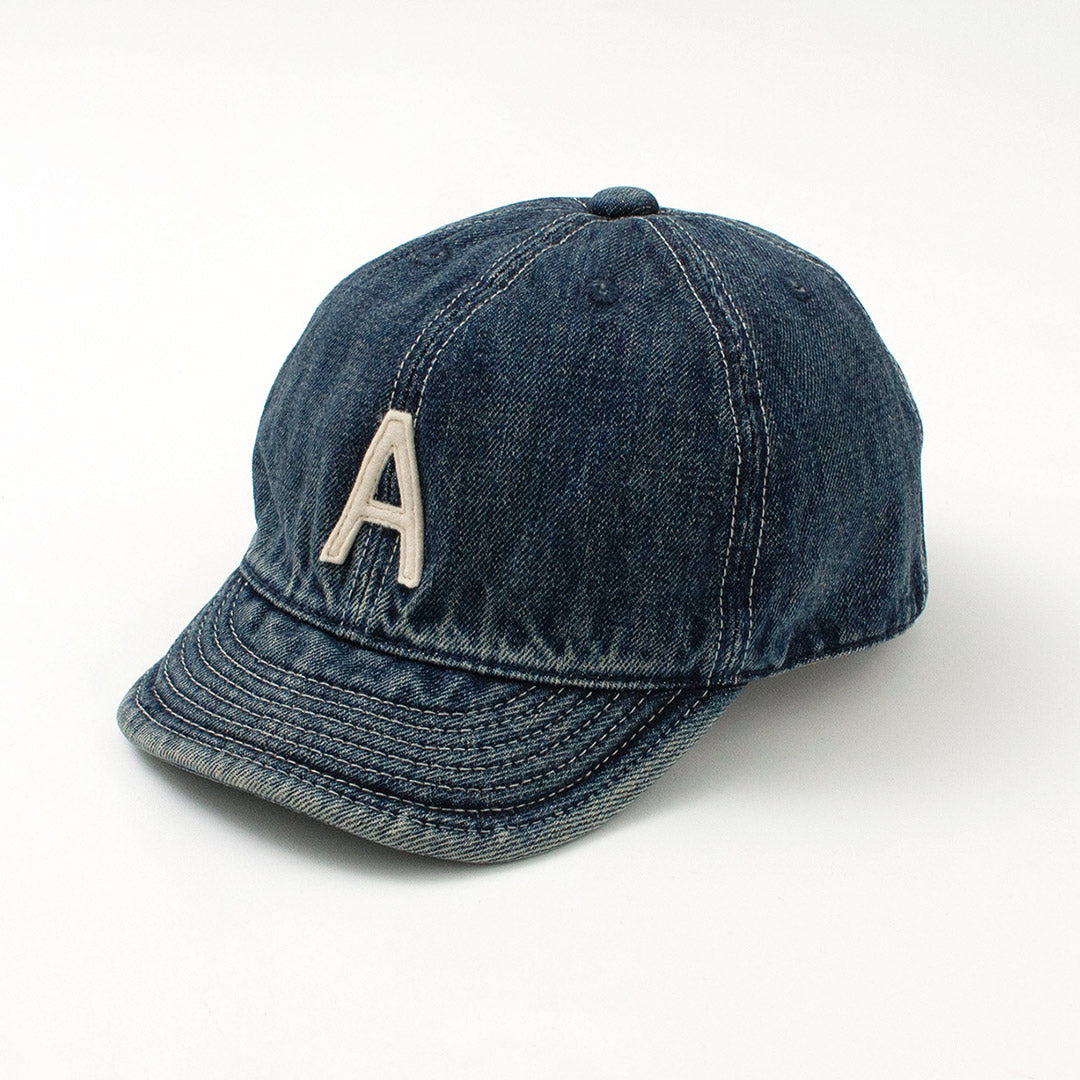 HIGHER / Casquette en denim Selvage avec insigne initiales