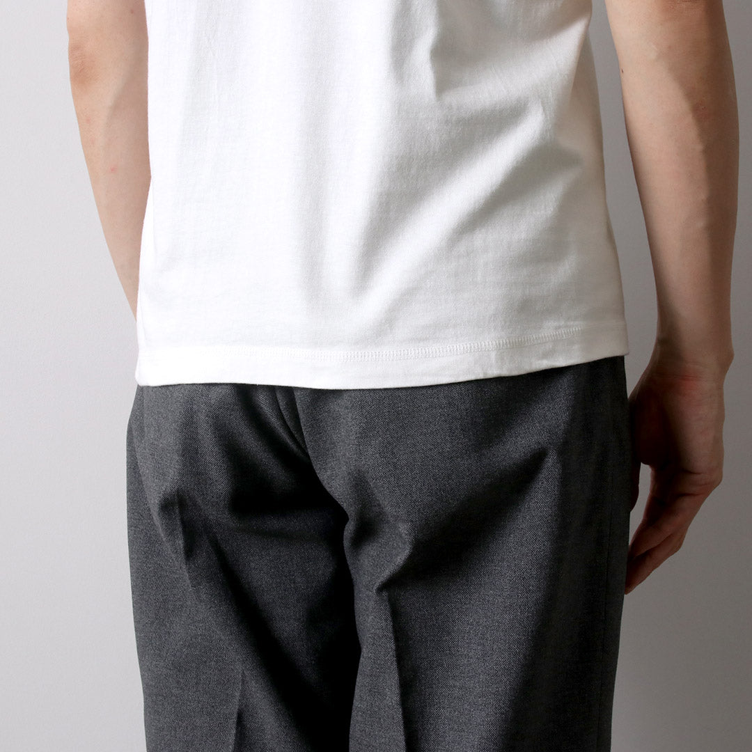BARNS / COZUN T-shirt à manches courtes en tricot à col Henry