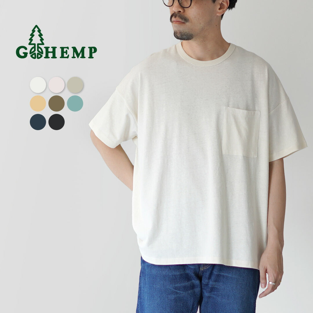 GOHEMP / 와이드 포켓 ​​티셔츠