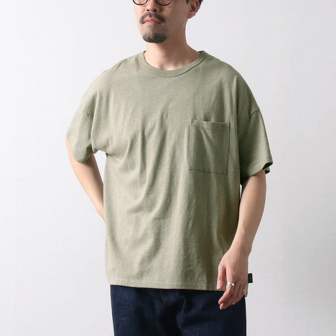 GOHEMP / 와이드 포켓 ​​티셔츠