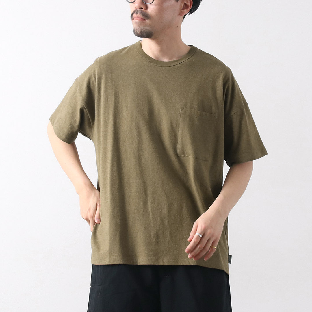 GOHEMP / 와이드 포켓 ​​티셔츠