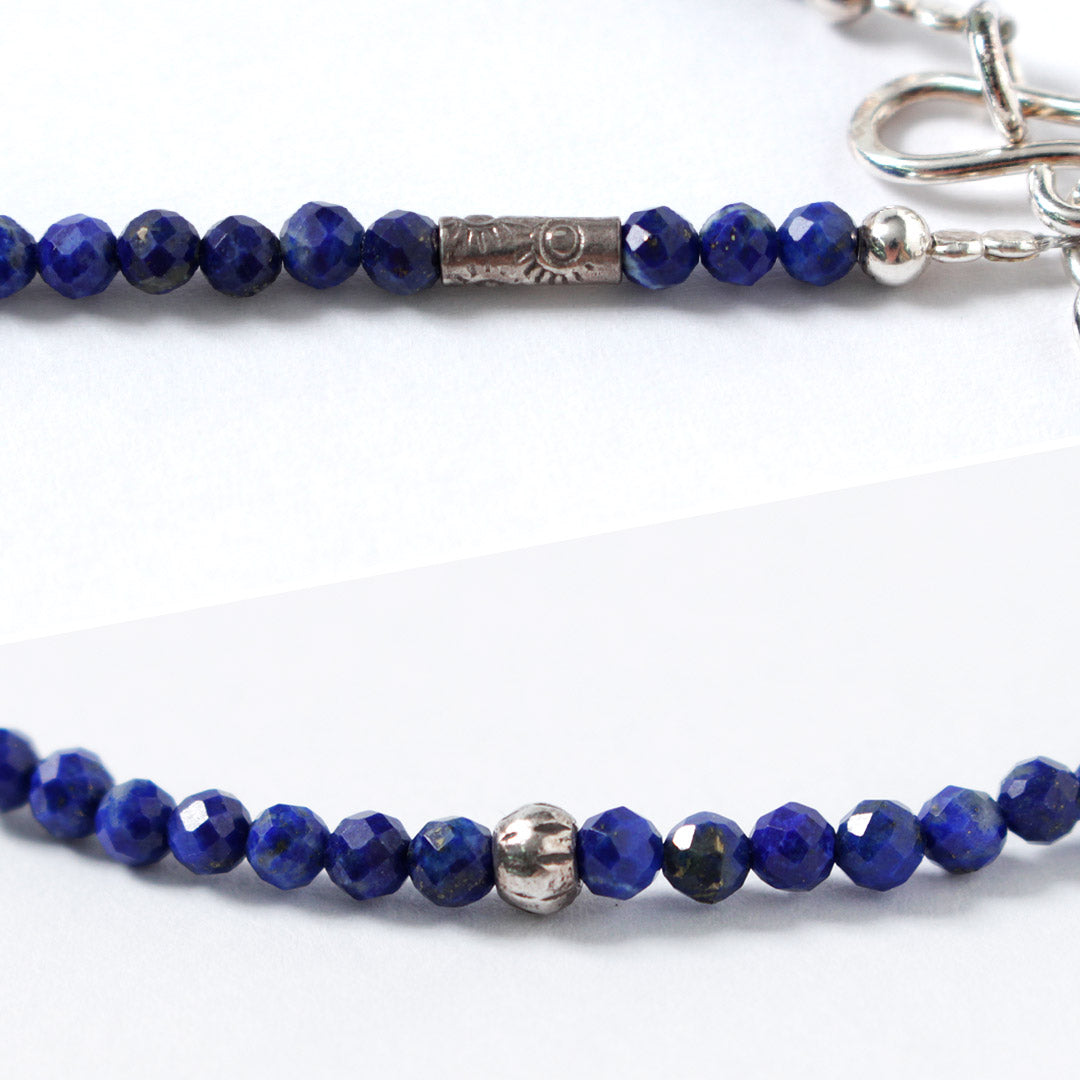 phaduA / Collier de perles taillées Lapis Lazuli 3 mm